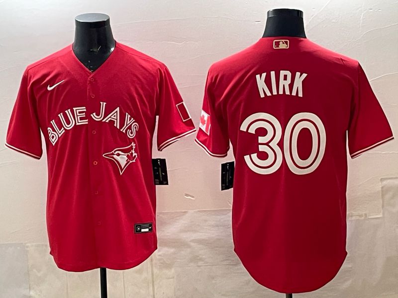 Men 2025 Toronto Blue Jays #30 Kirk Red Game Nike MLB Jersey style 04->toronto blue jays->MLB Jersey